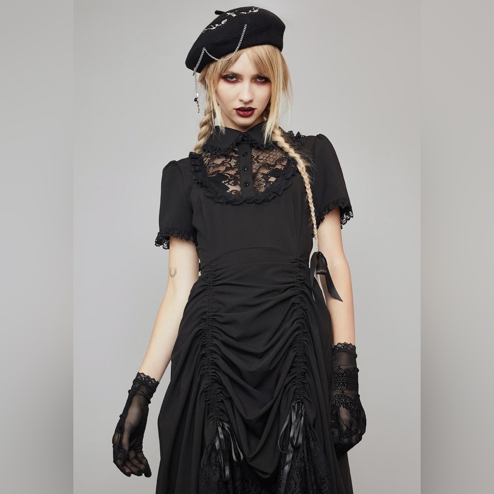WIDOW Dust Has Settled Goth Adjustable Length Maxi Dress (Dolls Kill) - SZ XXL